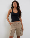 Image of Roxe Ribbed Vest Top in Black