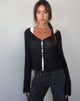 Image of Devita Long Sleeve Knitted Top in Black