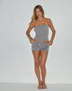 Image of Amane Foldover Short in Rayon Jersey Grey
