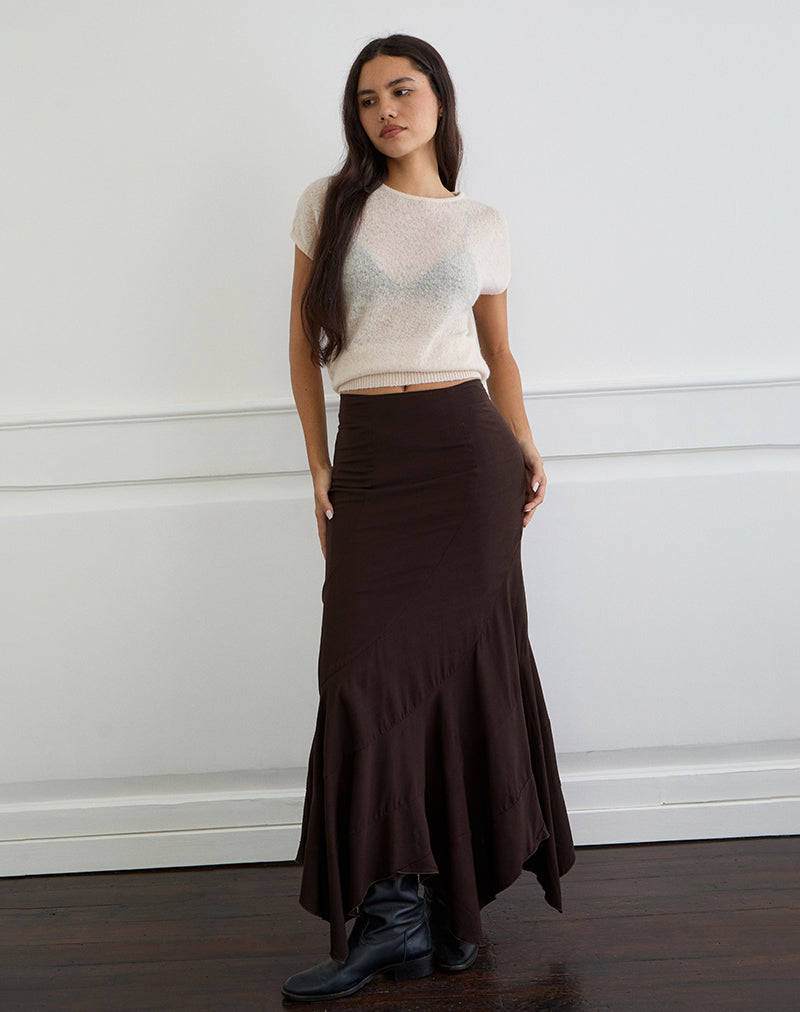 Image of Rombe Maxi Skirt in Bitter Chocolate