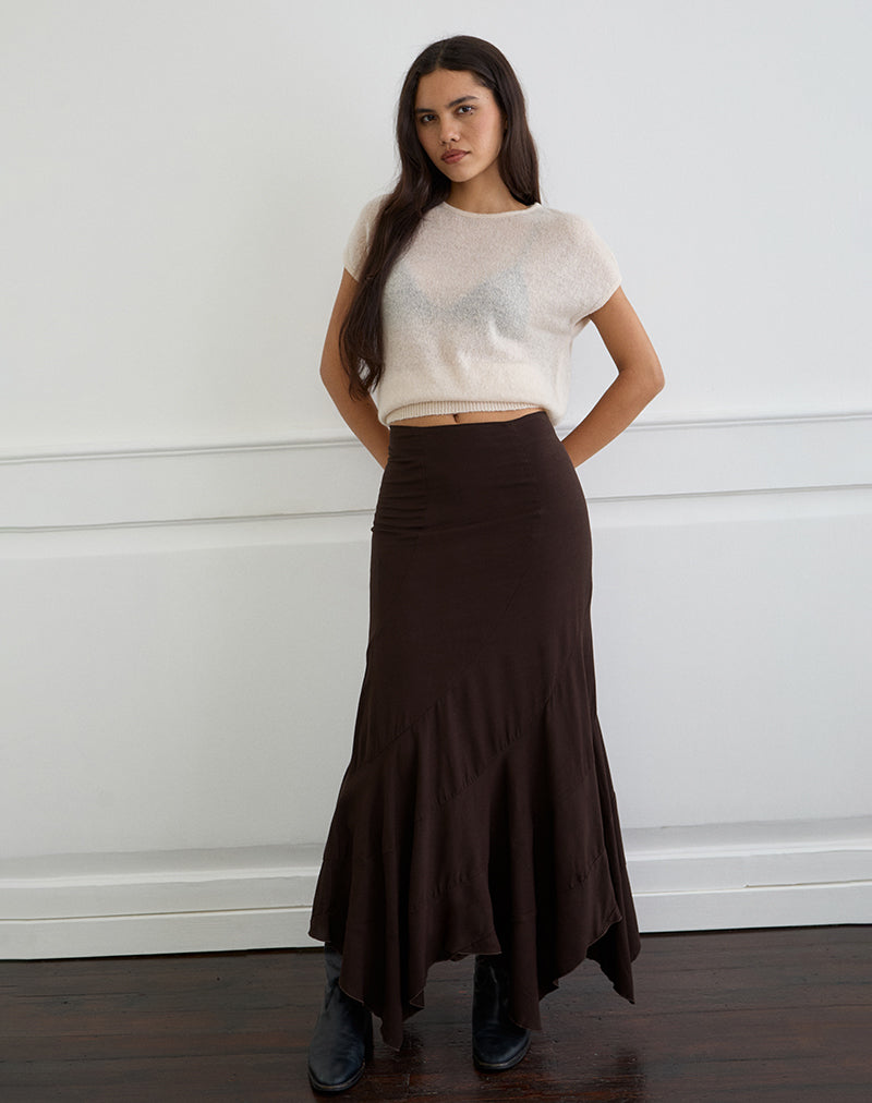 Image of Rombe Maxi Skirt in Bitter Chocolate