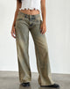 Image of Roomy Extra Wide Leg Low Rise Jeans in Sandy Blue Acid