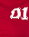 Tango Red with Off White Binding