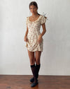 Image of Sasyana Mini Dress in Flower Chain Cream