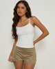 Image of Saumya Hot Pant in Faux Suede Mushroom Grey