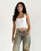 Image of Sayake Ruched Top in White