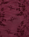 Botanical Flower Maroon