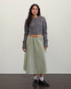 Image of Takara Midi Skirt in Olive Gingham