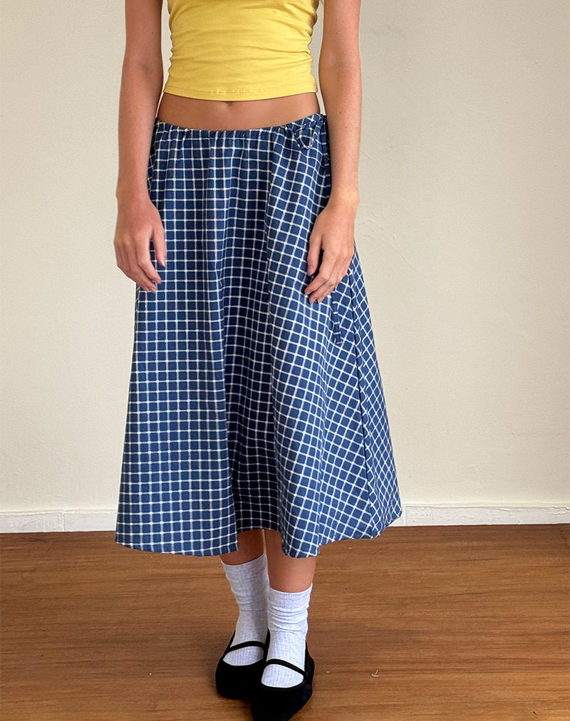 Plaid skirt midi best sale