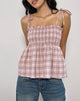 Image of Zerah Top in Basic Tartan Pink