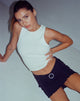 image of Manchi Mini Skirt in Black Diamante Buckle