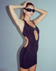 image of Zione Mini Dress in Black Diamante Buckle