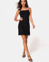 Image of Kaline Dress in Butterfly Flock Black