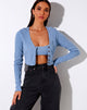 Image of Viney Cardigan in Rib Ashy Blue