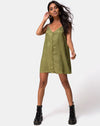 Image of Akina Dress in Satin Cheetah Khaki