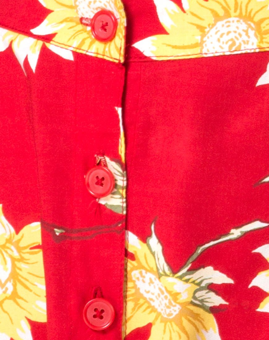 Image of Andrea Skater Skirt in Sunny Days Red