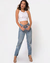 Image of Anery Crop Top in Clear Disc Sequin