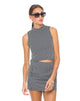 Image of Motel Annie Leigh Check Mini Skirt in Black and Cream