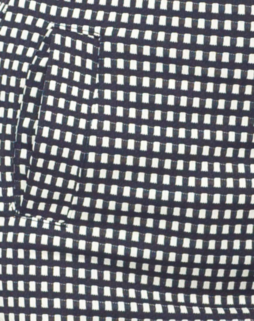 Image of Motel Annie Leigh Check Mini Skirt in Black and Cream