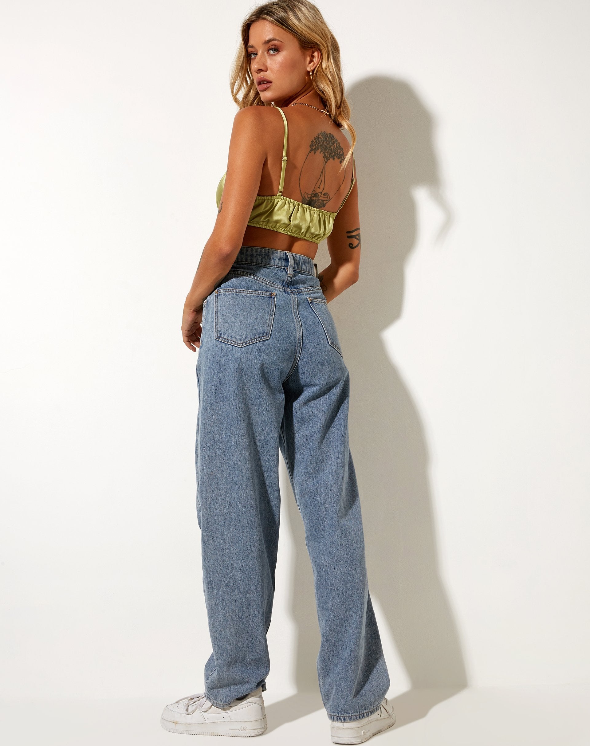 Image of Arona Bralet Top in Satin Nile Green
