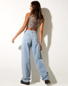 Image of Balba Crop Top in True Leopard