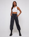 Image of Basta Jogger in Acid Stone Wash with Dragon Embro