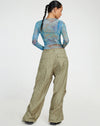 image of Elijah Crop Top in Digi Petal Blue