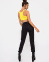Image of Berries Crop Top in Rib Knit Yellow