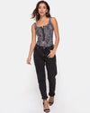 Image of Bida Bodice in Grey Rar Leopard