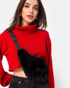 Image of Bumbag in Fur Black
