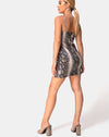 Image of Burmay Dress in PU Beige Snake
