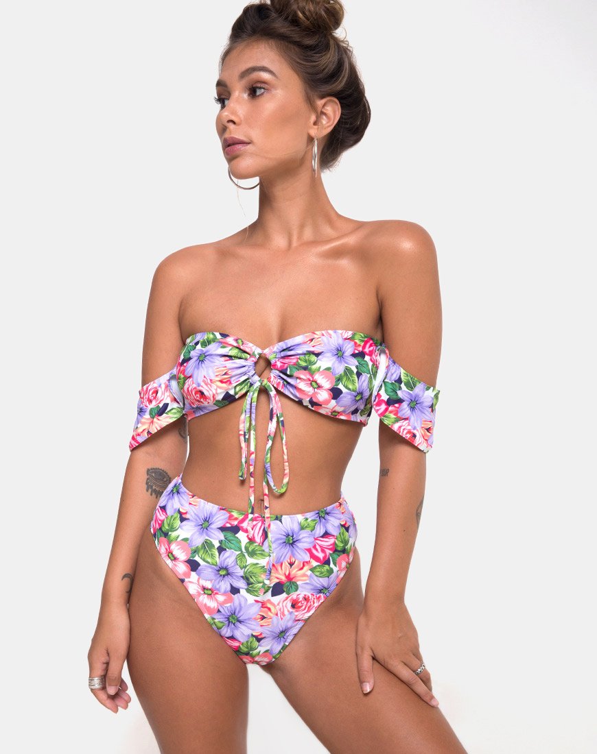 Carmella Bikini Top in Spring Fling – motelrocks-com-eur