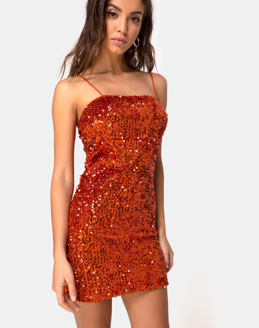 strapless open back dress Everlee Dazzling A-Line Round Neck Mini Sequin Party Dresses main image 1