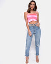 Image of Champo Top in Fluro Satin Pink