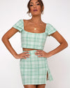 Image of Rinka Mini Skirt in Table Cloth Neo Mint