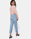 Image of Citra Top in New Polka Nude Black