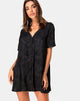 Image of Crosena Dress in Satin Rose Black