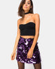 Image of Weaver Mini Skirt in Plum Disc Sequin