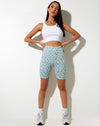 Image of Cycle Short in Pretty Petal Green