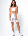 Image of Cycle Short in Spandex Silver