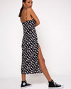 Image of Cypress Midi Dress in 90s Daisy Black and White