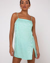 Image of Datista Slip Dress in Zebra Aquamarine