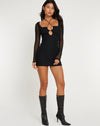 image of Delray Mini Dress in Black Mesh