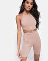 Image of Dequa Cutout Unitard in Jersey Tan