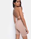 Image of Dequa Cutout Unitard in Jersey Tan