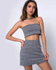Image of Dina Mini Skirt in Charles Check Grey