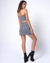 Image of Dina Mini Skirt in Charles Check Grey