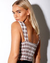 Image of Disca Cami Top in Checkmate Brown