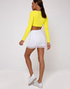Image of Drea Crop Top in Rib Sunny Yellow