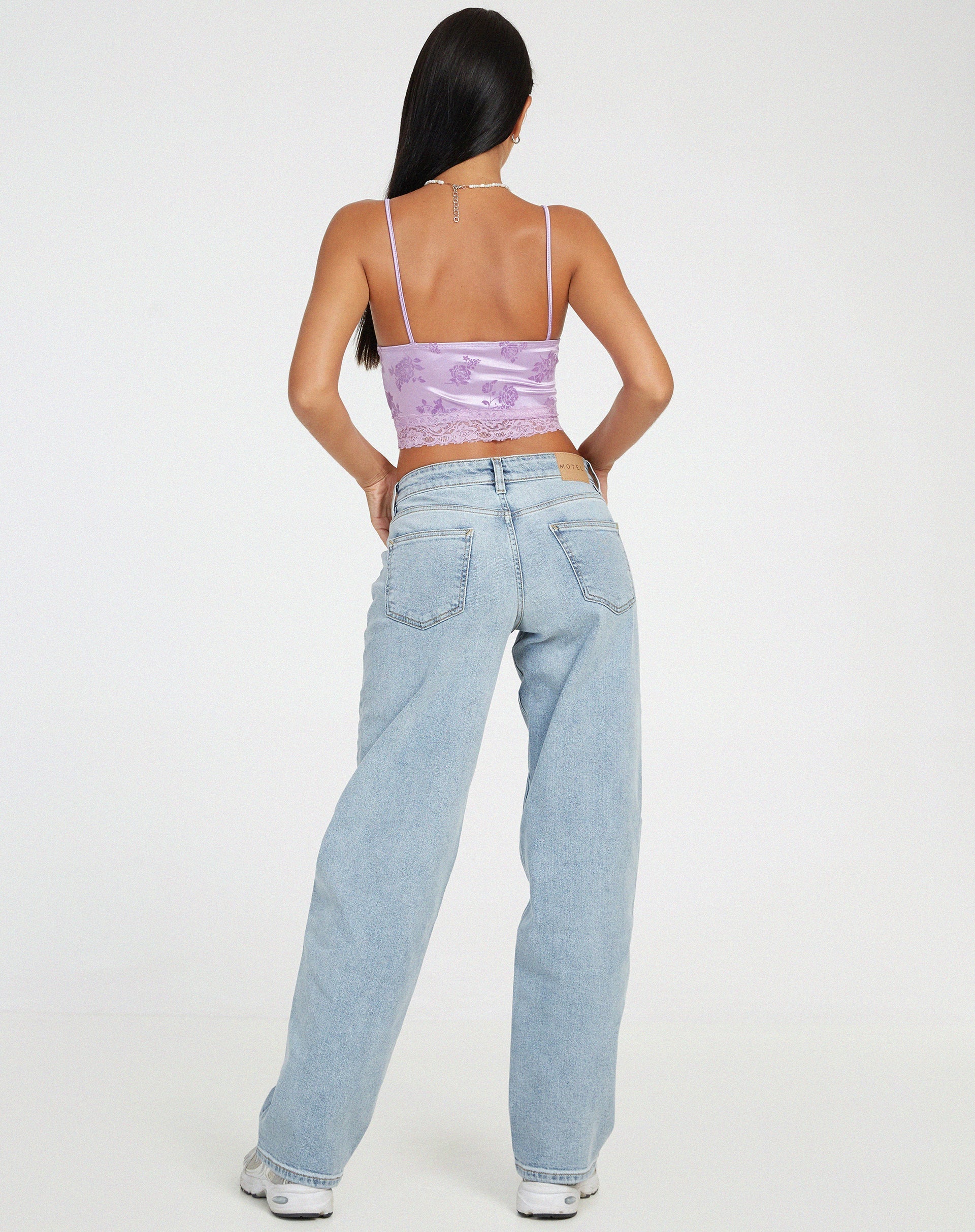 image of Dyrana Crop Top in Rose Flock Lilac